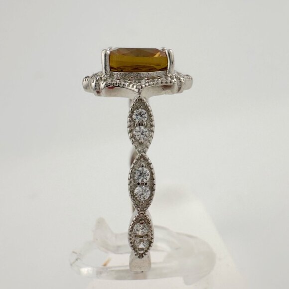 Pretty and Petite Antique Style Lab Created Sultanite Ring Size 8 - Picture 5 of 16